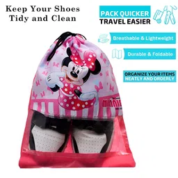 Kuber Industries Pink & Red Set Of 18 Printed Shoe Cover-3