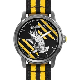 Fossil Men Black and Yellow Patterned Analogue Watch LE1159-Multi-image-19