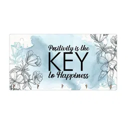 RANDOM Set of 2 Blue Positive Quotes Wall Hanging Key Holders with 5 Hooks image 2