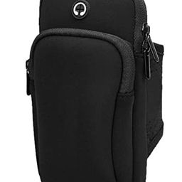 generic STXXOR-A-B Cell Phone Armband Sweatproof Sports Running Armband with Adjustable Elastic Band & Key Holder for Running, Walking Phone Holder for Arm for Mobile Phone Black image 1