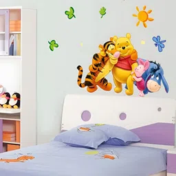 Asian royal Beige & Yellow Self Adhesive Printed Wallpaper Sticker-5