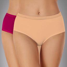 Heelium Pack Of 2 Mid Rise Hipster Briefs P2-W-Brief-BGEMRN-XXL-image-70