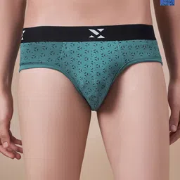 Masch Sports Pack Of 2 Printed Anti Microbial Basic Briefs BRF-2-PRT-EI-GRN-ET-BLU-picture-17