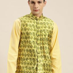 Sojanya Men Printed Nehru Jacket-21