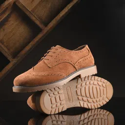 CARLO ROMANO Men Suede Leather Formal Brogues-image-99
