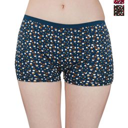 arLa APPAREL Pack Of 3 Anti Bacterial Floral Printed Pure Cotton Boy Shorts Briefs-image-85