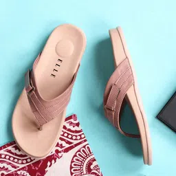 ELLE Women Textured T-Strap Flats-25
