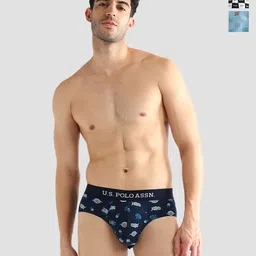 U.S. Polo Assn. Pack Of 3 Printed Mid-Rise Basic BriefsOEB14-NBW-P3-image-93