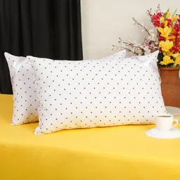 HOSTA HOMES Set Of 2 Black & White Printed Cotton Pillows-21