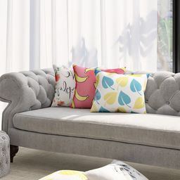 Niamh by Tag 7 Multicoloured & Blue Set of 5 Printed Square Cushion Covers-7