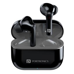 Black Harmonics Twins S6 wireless earbuds with ENC-enabled noise cancellation, ensuring crystal-clear voice calls and an immersive music experience on Android and iPhone devices.-67
