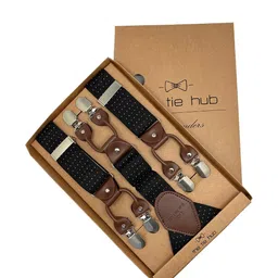 The Tie Hub Men Black Patterned Suspenders-image-54