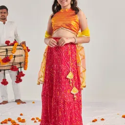pspeaches Girls Printed Ready to Wear Lehenga & Blouse With Dupatta-image-68