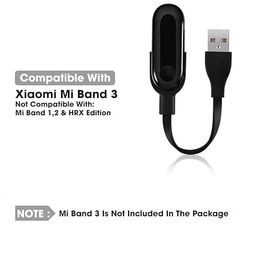 TechMount Combo Pack of Silicone Watch Band Strap and USB Charging Cable Adapter Compatible With Mi Band 3 Strap Charger Combo Pack image 3