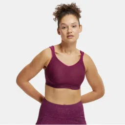 Jockey MI11 Wirefree Non Padded Microfiber Elastane Sports Bra - Grape Wine-picture-7