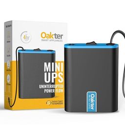 Oakter Mini UPS for 12V WiFi Router Broadband Modem | Backup Upto 4 Hours | WiFi Router UPS Power Backup During Power Cuts | UPS Broadband Modem (12 Volt Backup 4 HRS) image 1