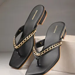 CLOG LONDON Embellished Square Toe Block Heels-1