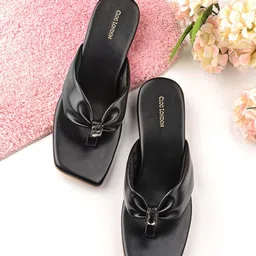 CLOG LONDON Embellished Square Toe Block Heels-33