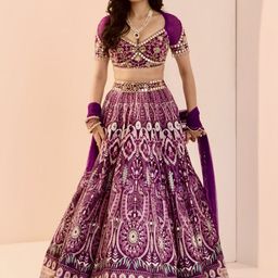 Rashika Sharma Embroidered Mirror Work Made to Measure Lehenga & Blouse With Dupatta image 1