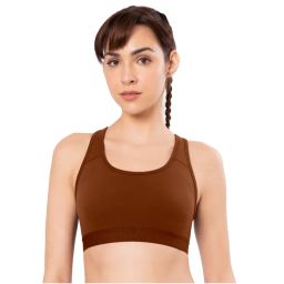 Amante Brown Non Padded Non-wired Full Coverage Medium Impact Energize Active Sports Bra-picture-8