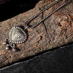 Veni Silver-Plated Oxidised Hair Bun Pin-image-21