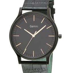 GEMINI Men Round Dial & Leather Straps Analogue Watch BNS 1050PNL01-picture-5