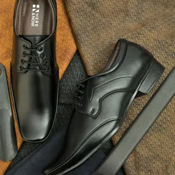 HERE&NOW Men Lace Up Formal Derbys-image-79