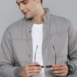 HERE&NOW Men Grey Bomber Jacket-picture-34