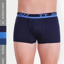 T.T. Men Jazz Mini Pack Of 3 Pure Cotton Trunks-picture-58