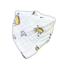 BabyGo Baby Bandana Bibs, Apron with 2 Snap Buttons For Drooling Teething Feeding Super Absorbent 100% Organic Cotton with 8 layer Surface (Set of 5) (Multicolor) image 2