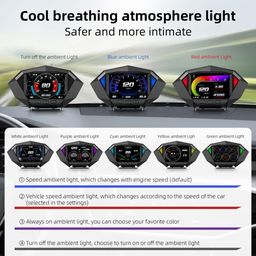 CLOUDSALE Digital P2 OBD2 Speedometer Car HUD Head Up Display with Speed MPH, Tachometer, Troubleshooting, Improvement Warning Function HD Display Universal For Car HUD Meter image 4