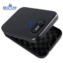 Bestow Safe Locker Box (Portable) with Combination Pin Access for Home, Office, Travel, Car (black) image 2