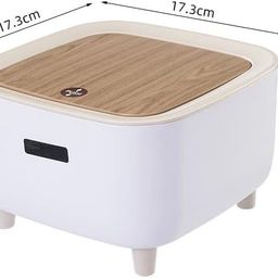 lookmint Table Dustbin, Plastic Swinging Lid Waste Storage Garbage Bin, Desktop Trash Can For Study Table, Office image 3