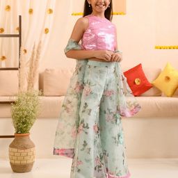 pspeaches Girls Embellished Top With Palazzos-image-19