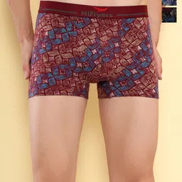 HiFlyers Men Pack Of 3 Breathability Trunks  HF502_PO3_BMN_L-Black::Maroon::Navy-10