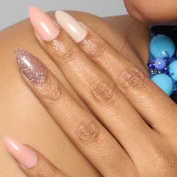 LICK Women Pack Of 2 Nude Artificial Reusable Acrylic Press on Nails-image-40