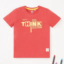 Ed-a-Mamma Boys Typography Printed Cotton T-shirt-47