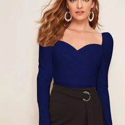 Dream Beauty Fashion Sweetheart Neck Long Sleeves Top-picture-49