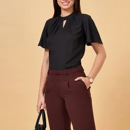 Annabelle by Pantaloons Keyhole Neck Flared Sleeves Top-image-59