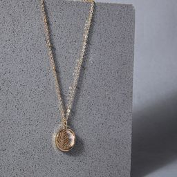 Accessorize Gold-Plated Moonstone Circle Leaf Pendant Necklace-31