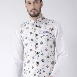 Hangup Men Printed Nehru Jackets-image-99