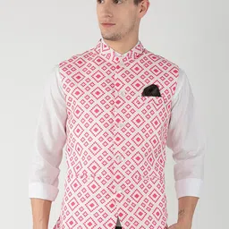 Hangup Men Printed Nehru Jacket-picture-6
