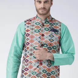 Hangup Men Printed Nehru Jacket-picture-9
