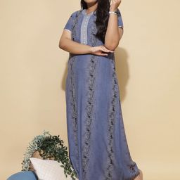 9shines Label Tropical Printed Maxi Nightdress-image-78