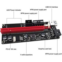 CALANDIS 1X to 16X Pcie Riser Board for Gpu Mining Powered Pci-E Pcie Riser Card image 2