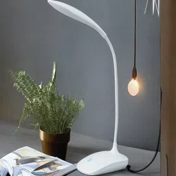 Kuber Industries White Water Drop Base Table Lamp image 1
