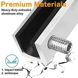 heshiv Sliding Window Locks Adjustable Security Window Lock Window Stoppers Aluminum with Key Childproof Safety Window Lock Clamps for Vertical Horizontal Slide Door Windows(4 Sets) image 4