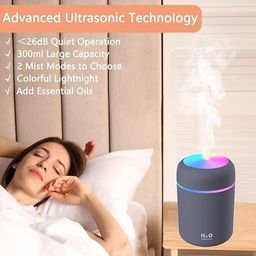 mk mart Plastic Humidifier for Room Moisture Small Quiet Air Humidifier Ultrasonic Essential Oil Diffuser Aroma Diffuser for Home Mist Maker Cool Mist Humidifier (H2O) image 5