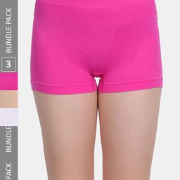 Amour Secret Women Pack Of 3 Seamless Leak-Proof Boy Shorts Briefs P071_Dpnk_Nud_Wht-image-75