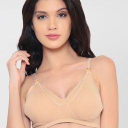 laavian Women Nude High Suppport Cut And Sew Maternity Nursing Bra-image-63